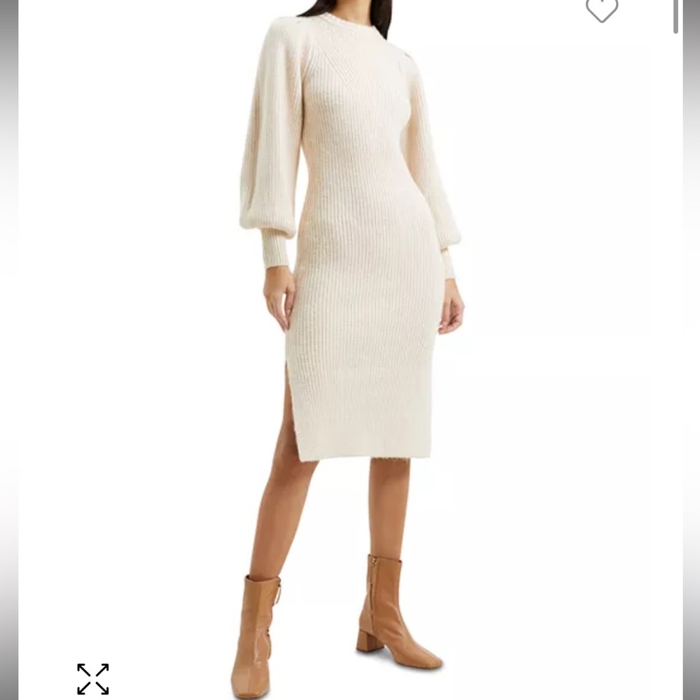 French Connection Sweater Dress - Kessy Puff Sleeve